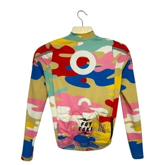 Eliel Fat Cake Men's S Long Sleeve Cycling Jersey Full Zip Graphic‎ Race Fit